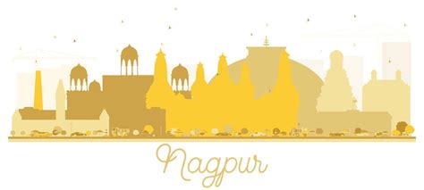 Nagpur India City skyline golden silhouette. 17126853 Vector Art at ...