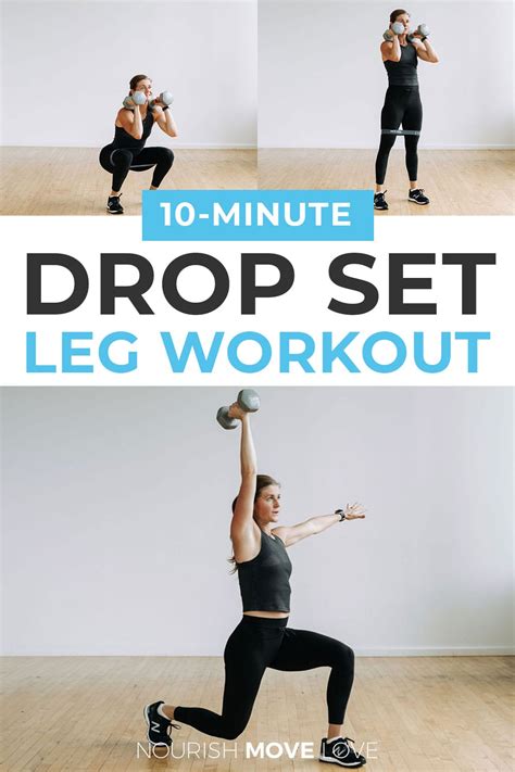 Dumbbell Leg Workout pin for pinterest - Nourish, Move, Love