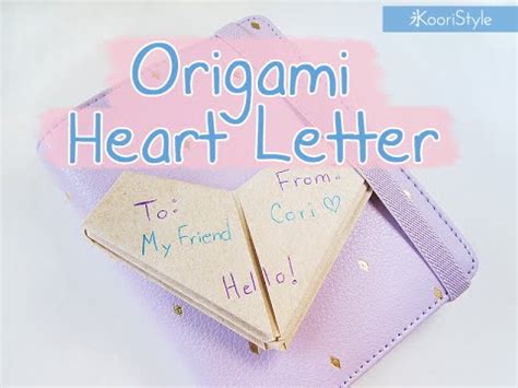 【Origami】 Heart Shaped Letter Folding ♥! - YouTube