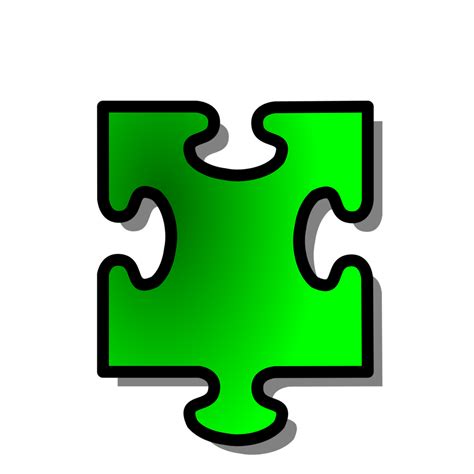 Puzzle Piece | Free Stock Photo | Illustration of a green puzzle piece | # 14986