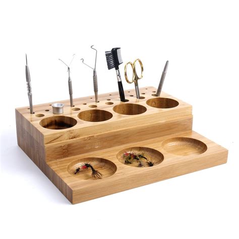 Creative Angler Wooden Fly Tying Tool Organizer and Station That Holds Your Fly Tying Tools ...