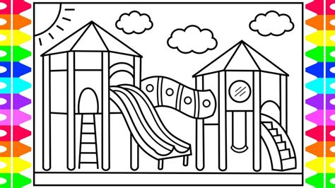 How To Draw A Playground Easy