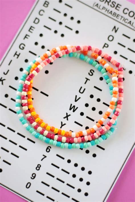 DIY Stretchy Morse Code Bracelets (+ Video) - Gluesticks Blog