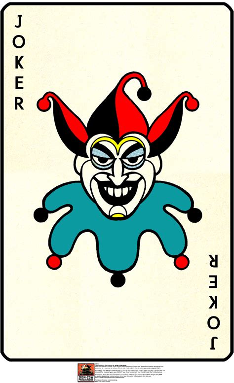 creepy joker card - Clip Art Library