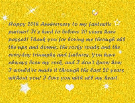 Happy 20th Anniversary Quotes Wishes and Images - Shainginfoz