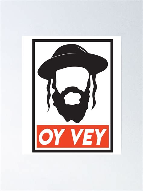 "Oy Vey - Jewish" Poster by LemonRindDesign | Redbubble