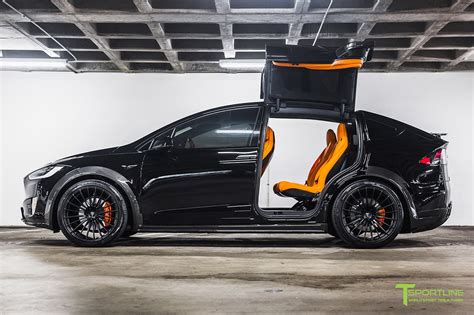 T Largo 7: Black and Orange Tesla Model X by T Sportline - GTspirit