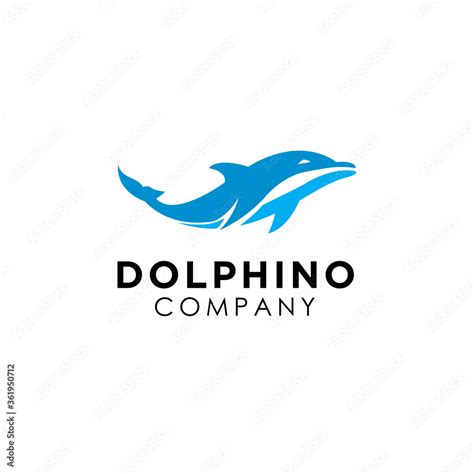 dolphin logo design vector illustration Stock Vector | Adobe Stock