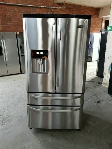 Ex Display Stainless Steel A+++ Frost Free RangeMaster Fridge Freezer With Water And Ice ...