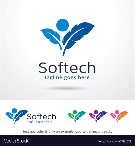 Soft logo template Royalty Free Vector Image - VectorStock