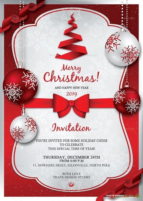 Printable Christmas Invitation Templates Chrismas 2017 | Christmas ...