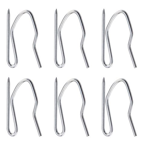 100 Pack Metal Curtain Hooks Drapery Hook Pins with Clear Box | Shopee Philippines