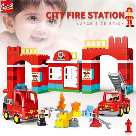 Aliexpress.com : Buy Gorock City Fire Station Series Large Particle ...