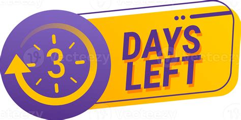 3 days left countdown png illustration template. Countdown days sign to ...