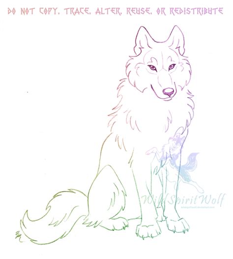 Free lineart wolf sitting by bear hybrid on deviantart – Artofit