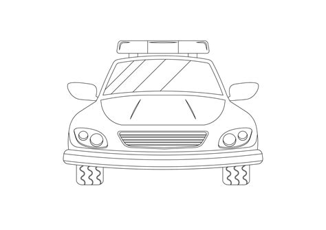 Black And White Police Car Clipart. Coloring Page Of Police Car ...