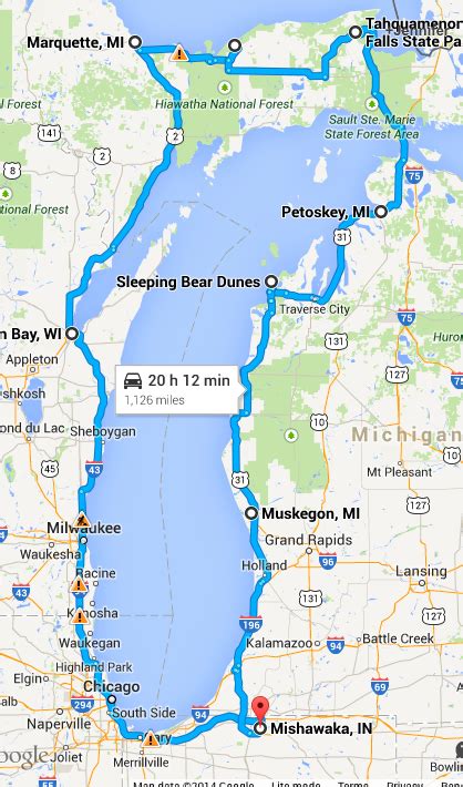 #CircleTour2014 | Michigan road trip, Places to travel, Road trip map