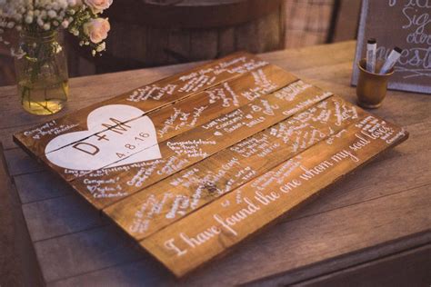 Unique Guestbook Ideas | Rustic wedding guest book, Rustic country wedding decorations, Wedding book