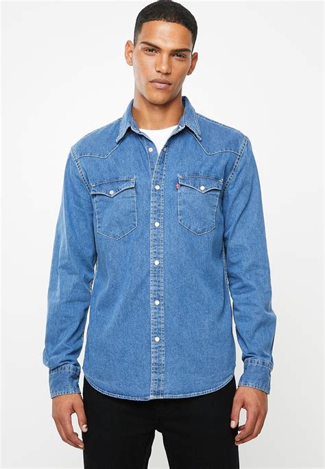 Classic western long sleeve denim shirt - mid blue Levi’s® Shirts ...