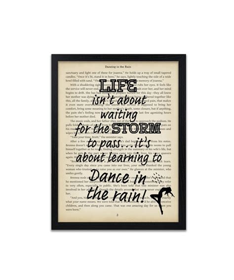 Learn to Dance in the Rain Quote Print Inspirational Quotes - Etsy