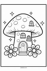 22 Adorable Mushroom Coloring Pages  Free Kids coloring Unicorn sketch template