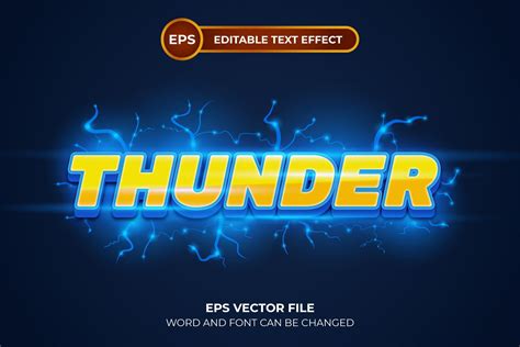 Thunder text effect | Creative Market