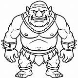A coloring Page Of ogre Only In Black And White The Style Should Be  sketch template