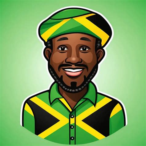 Cheerful Cartoon Jamaican Man Icon with Vibrant Colors | MUSE AI