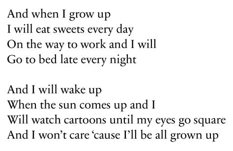 "When I Grow Up" Lyrics: Tim Minchin from the musical, Matilda | Matilda lyrics, Grow up lyrics ...