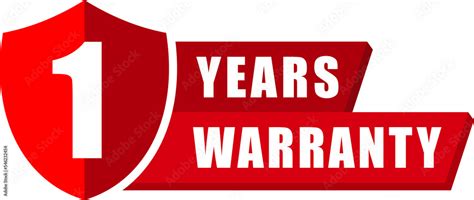 One year warranty vector icon. 1 year warranty Stock Illustration | Adobe Stock