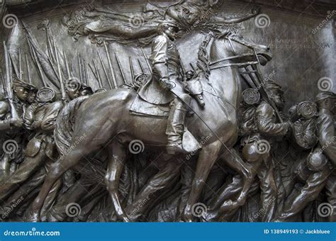 American Civil War Bronze Sculpture of Troop Marching Editorial Stock Photo - Image of boston ...