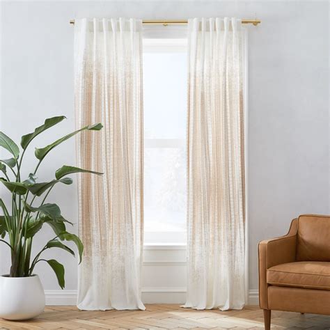 Echo Print Curtains (Set of 2) - Gold Dust | West Elm