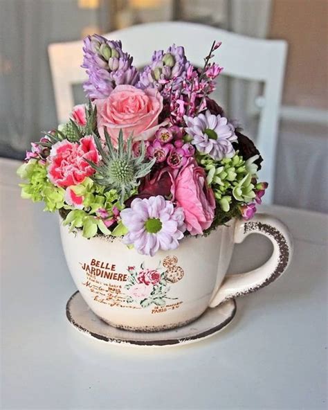 Tea Cup Flower Arrangement - chartdevelopment