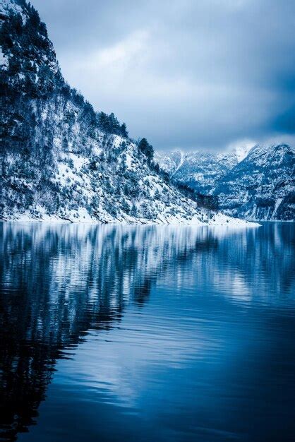 Premium Photo | Norwegian fjords in winter