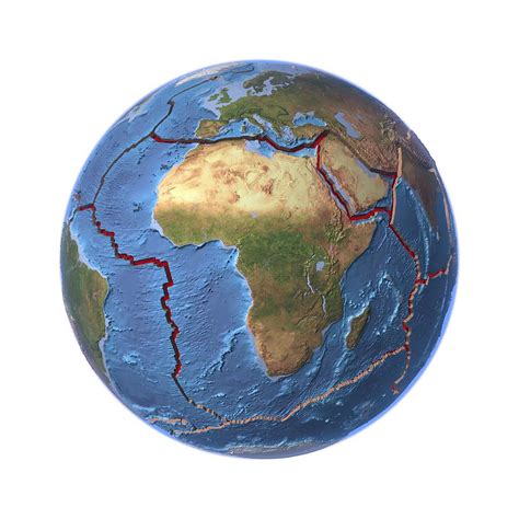 Global tectonics, African Plate by Science Photo Library