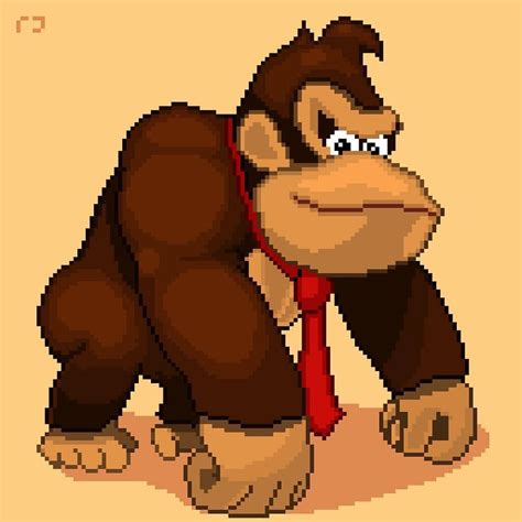 Donkey kong pixel art! #8bit #16bit #pixelart by @rjslagter | Pixel art ...