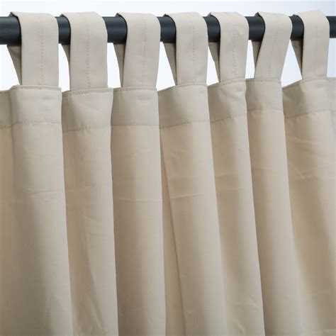 Sunbrella Canvas Antique Beige Outdoor Curtain | Sunbrella Outdoor Curtains