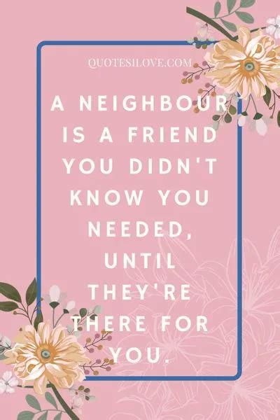 Neighbour Friendship Quotes