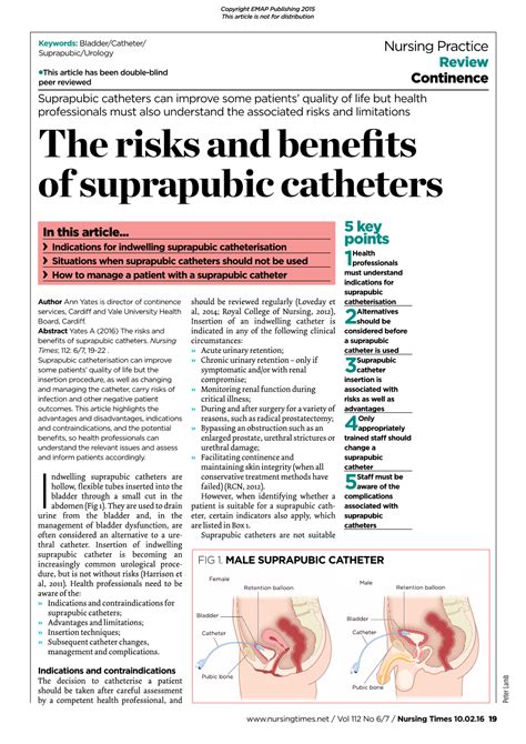 The Risks and Benefits of Suprapubic Catheters - DocsLib