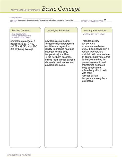 8. ATI Rem A NB complications - ACTIVE LEARNING TEMPLATES Basic Concept STUDENT NAME - Studocu