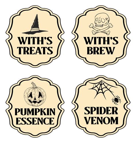 Halloween Poison Labels - 15 Free PDF Printables | Printablee