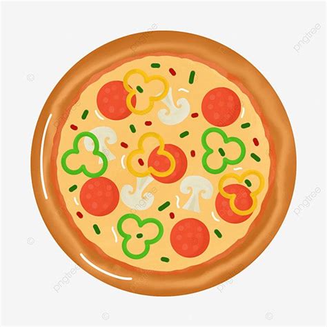 Mushroom Pizza Hd Transparent, Pizza Cartoon With Meat And Mushrooms, Pizza Cartoon, Pizza, Food ...