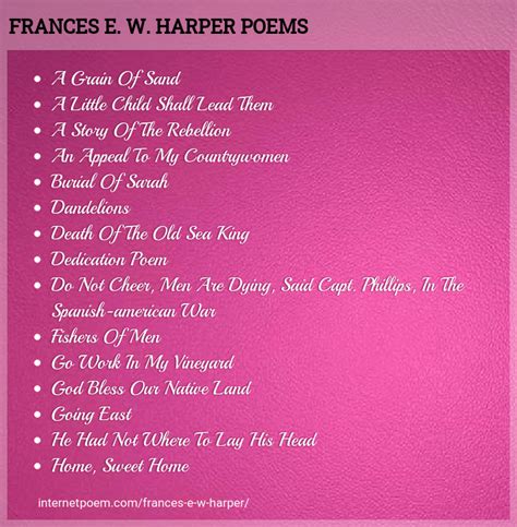 Frances E. W. Harper Poems