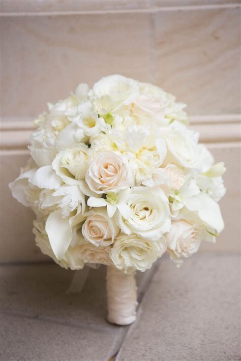 Round White Bridal Bouquet