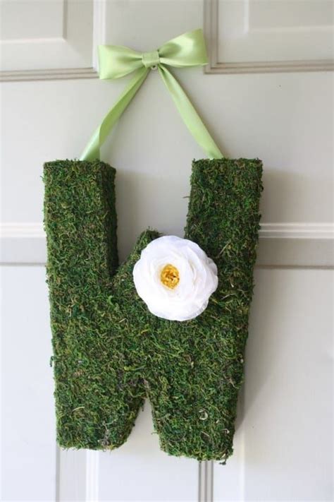 Moss Covered Monogram Letter Wreath Pictures, Photos, and Images for Facebook, Tumblr, Pinterest ...