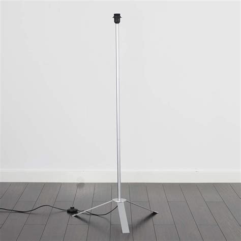 Retro Silver Single Stem Tripod Style Floor Lamp Base Home & Kitchen Indoor Lighting