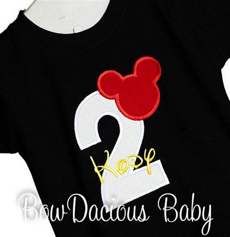 Embroidered Mickey Mouse 1st Birthday Outfit - Mickey Mouse Birthday ...