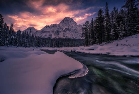 another beautiful sunset at the canadian rockies, i just love conditions like these ...