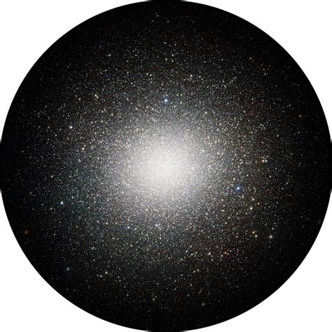 Size comparison: Omega Centauri vs Milky Way