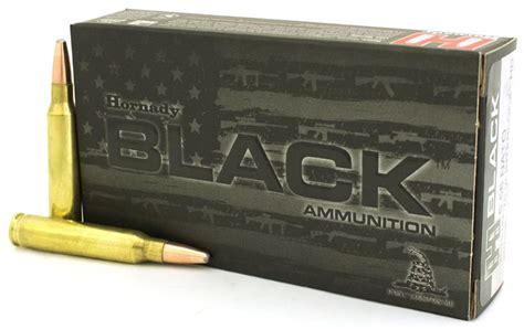 5.56 Nato 75 Grain Interlock HD SBR Hornady Black Ammunition- 20 Rounds For Sale In Stock ...